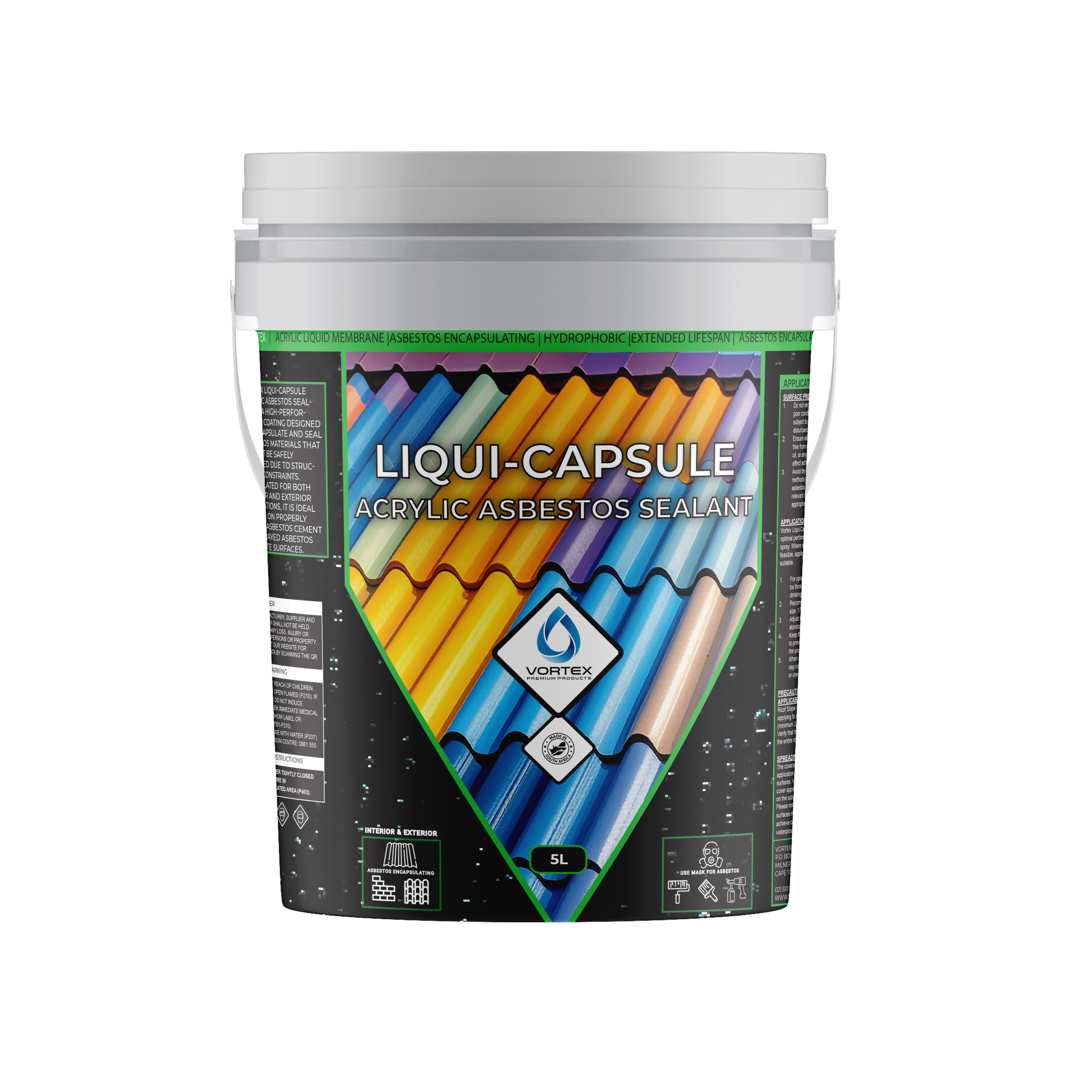 Asbestos capsule Acrylic waterproofing paint