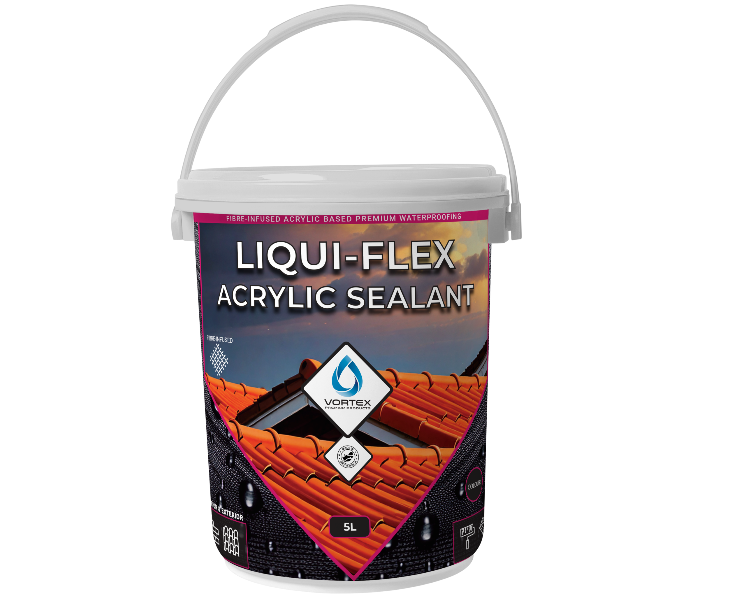 fibre infused acrylic waterproofing paint